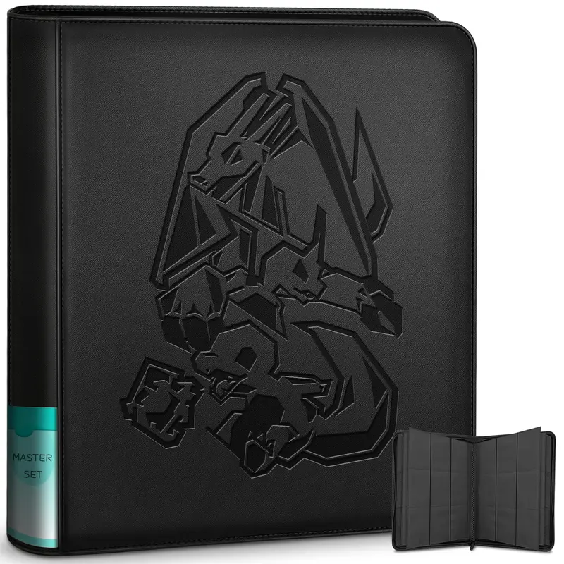 storing pokemon cards in binder Amazon.com: Trading Card Binder 4 Pocket,400 Pockets Card Binder for Pokemon  Cards with Zipper,50 Sleeves Card Holder Compatible with Standard Card,Sport  Card,Game Card-Gift for Boy and Girl (4-Pockets, Red) : Toys &