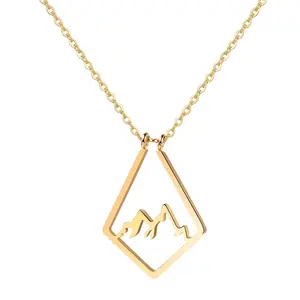 OIDEA Ring Holder Necklace: Dainty Stainless Steel Mountain Necklace Engagement Wedding Ring Keeper Necklaces Jewelry Gifts for Women, Wife, Nurse, Doctor