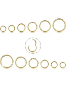 Stainless Steel Cartilage Hoop Earrings, Hypoallergenic Nose Ring, Piercing Jewelry for Women & Girls, Valentine's Day, Gift, Nose Rings Hoops