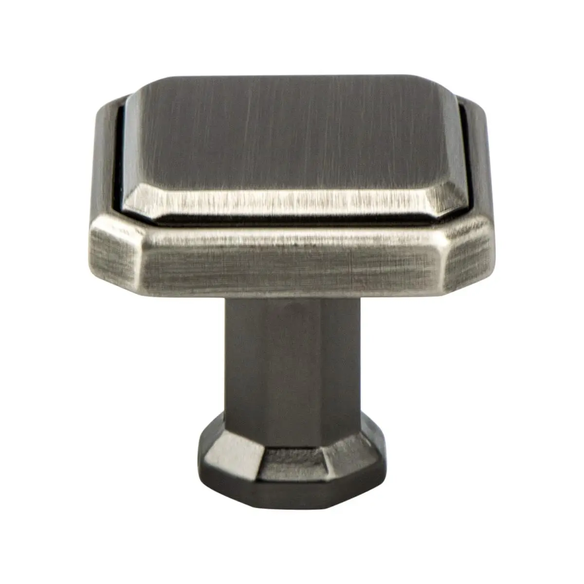 Berenson 9580-1VTN-P Decorative Metal Door Knob, 1-3/16 in. Dia., Harmony Design, Vintage Nickel Finish, Reflects Shapes of Semi-Precious Gemstones, Doorknobs