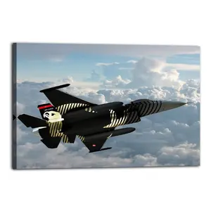 Military Fighter Poster F-16 Fighting Falcon Poster Decorative Painting Canvas Wall Art Picture Print Modern Family Bedroom Decor