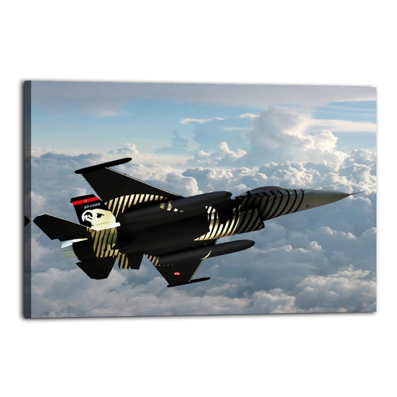 Military Fighter Poster F-16 Fighting Falcon Poster Decorative Painting Canvas Wall Art Picture Print Modern Family Bedroom Decor