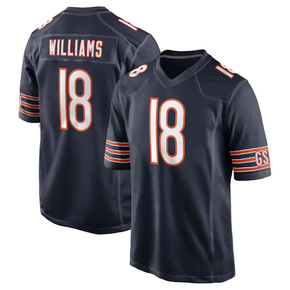 Print Williams #18 Jersey Shirt, Jersey Shirt, America Football Jersey, Sport Clothing, Football Uniform, Jersey For Football Fans, Gift For Him