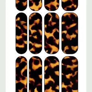 Krazy Kreative TORTOISE Print Waterslide Nail Decals - 10g, 10ml, Handmade, Reusable, Easy to Apply & Remove, Available in Sizes S-XXL
