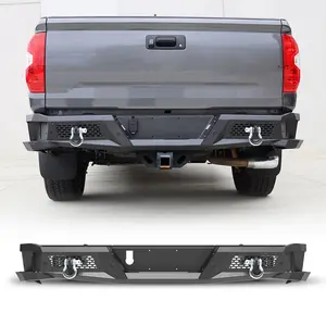 WOLFSTORM Rear Bumper for 2014-2021 Toyota Tundra, a set of 4 Inch LED Lights and a set of D-Rings Included