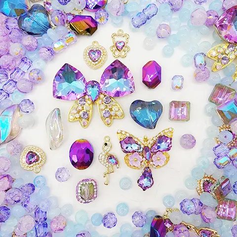 [Premium] Giant Luxury - Crystal Beaded Chain, Bead Assortment for DIY Beading & Costume Jewelry Accessories, Diy Beading Accessories Beads For Crafts Diy With Charms Beads And Accessories Beaded Set Beads Mix