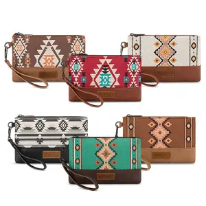 Wrangler Wristlet Purse for Women Aztec Clutch Purse Credit Card Holder Phone Organizer
