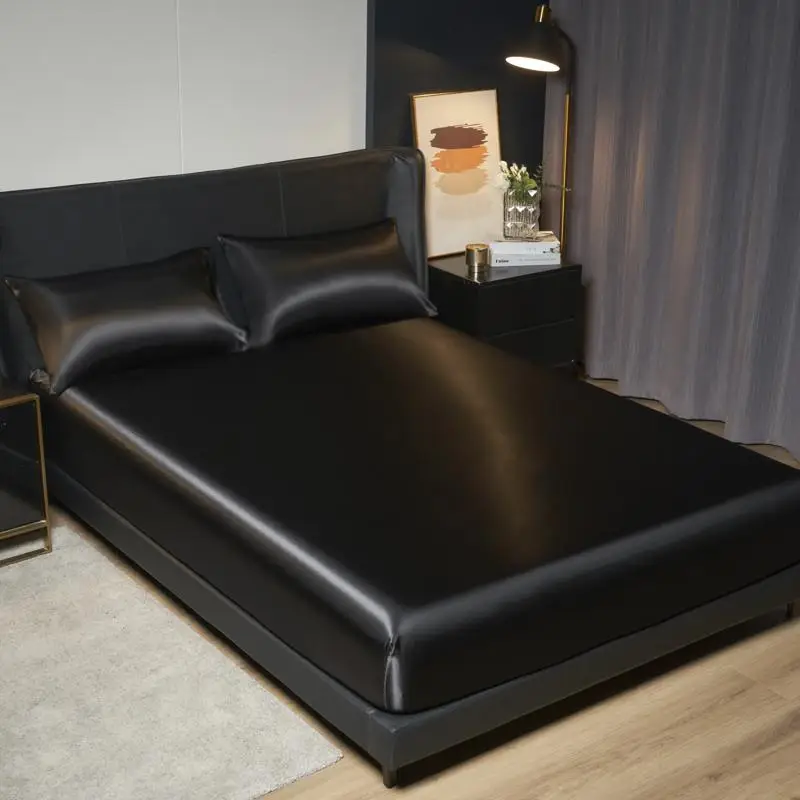 Solid Color Fitted Sheet/Pillowcase without Filler, Soft Comfortable Breathable Bedding Set, Bedding Supplies for Home Bedroom