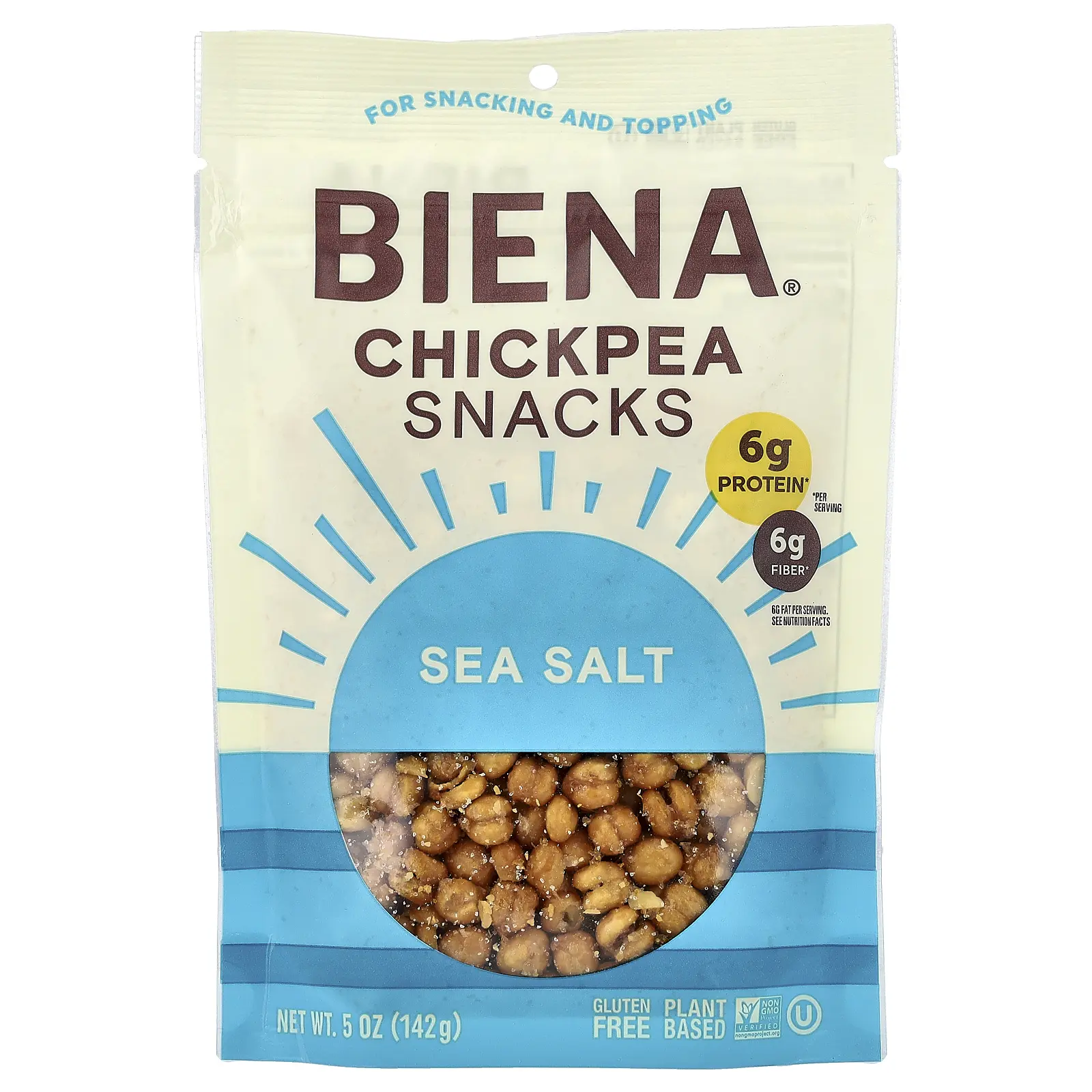 BIENA Chickpea Snacks, Sea Salt, 5 oz (142 g) BIENA Chickpea Snacks, Sea Salt, 5 oz (142 g)