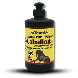 La Caballada Styling Cream for Curly Hair – 8.45 fl oz – Curl Defining Leave-In Cream – Frizz Control & Hydration – For Wavy & Curly Hair – Natural Shine – Crema para Peinar Cabello Rizado y Ondulado