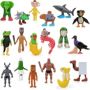 2025 New Italian Brainrot Toy Figures Animals Tralalero Figure Figurine Bombardiro Crocodilo for Brain Rot Cake Toppers Birthday Gifts Party Decorations