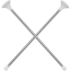 21" White Marching Baton Twirling Mini Shaft Cheerleader Dance Baton (21 Inch 2Pack, White)