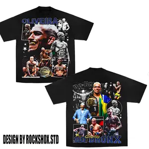 UFC Brazin Charles Oliveira Vintage Washed Cotton Graphic tee, Graphic t-shirts, oversized t Shirt – The Do Bronx Gift, Gift for fan