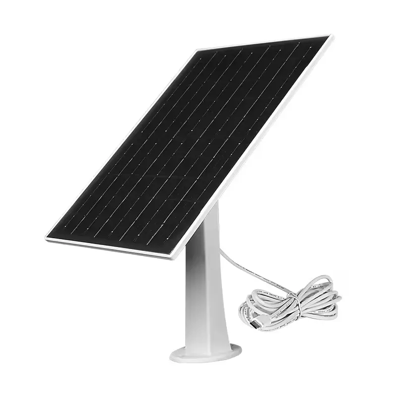 8W Solar Photovoltaic Panel | Camera, Battery Charging Panel, Adjustable Wall Mount, Equipped with 3-meter Type-C Interface Cable, Monocrystalline Silicon Photovoltaic Wafers