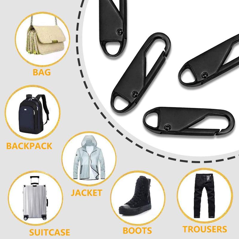 Zipper Pulls Tab Replacement Zipper Repair Kit - 20 Pieces for Bags, Backpacks, Purses, Shoes & Travel Cases - Easy to Apply & Secure