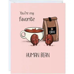Coffee Anniversary Card Mothers Day Birthday for Mom Dad Wife Husband Girlfriend Boyfriend Stepmom Aunt Parents – Cute Funny Funny Greeting Card for Fathers Day – Blank Inside