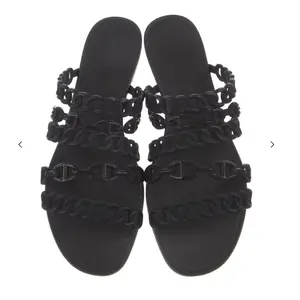 HERMES Rivage Chaîne d'Ancre Insignia Slides Women's Size: 8