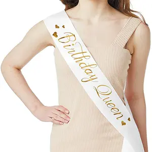 Party Birthday Queen Sash