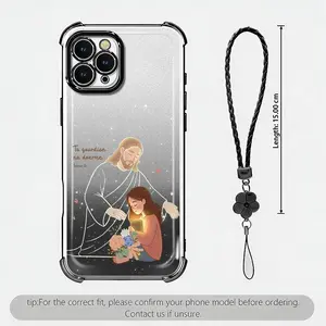 “Don’t Sleep” Spanish Christian phone case by Tu Guardian with lanyard | Aesthetic glitter Jesus cover for iPhone 11 Pro — 975