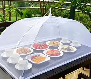1 Pieces Collapsible Food Cover Set for Outdoor and Indoor Fly-proof Insect-proof Mesh Screen Food Covers Collapsible Screen Dish Dome Net Party BBQ Supplies
