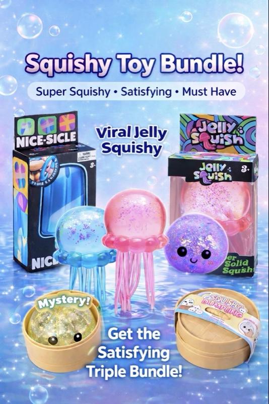 Ultimate Viral Squishy Bundle (4-Pack) – Stress Relief Set