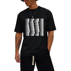 Abstract Geometric Artsy Black and White Optical Illusion T-Shirt