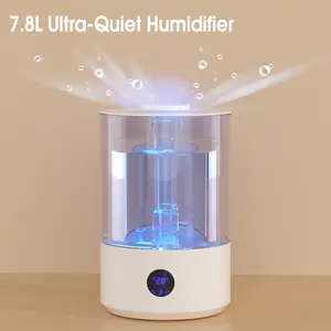Areyourshop 7.8L Ultra-Quiet Humidifier with Aroma Diffuser & UV Sterilization, 44H Runtime, 600 Sq Ft Coverage, Dual Mist for Bedroom Office Nursery