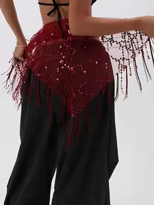 Women's Street Dance Waist Chain Hip Scarf, Jazz Belly Dance Performance Belt, Multiple Colors Available, Elegant Style, All Seasons