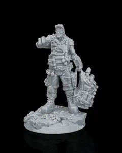 Cyberpunk Warfare Bomber Trucker Resin 3D Miniatures, Paintable Set for DnD Tabletop Play, Collectible Home Decor Statues & Figurines