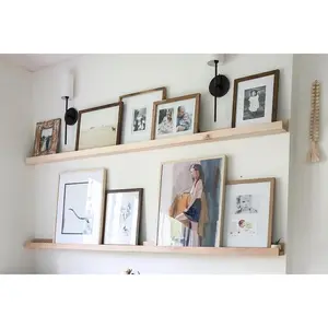 Solid Maple Floating Picture Ledge Shelf