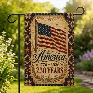 250 Years America Patriotic Garden Flags Decor for Outside, America 250 4th of July Yard Sign Garden & House Banner, Perfect Decor for Any Occasion