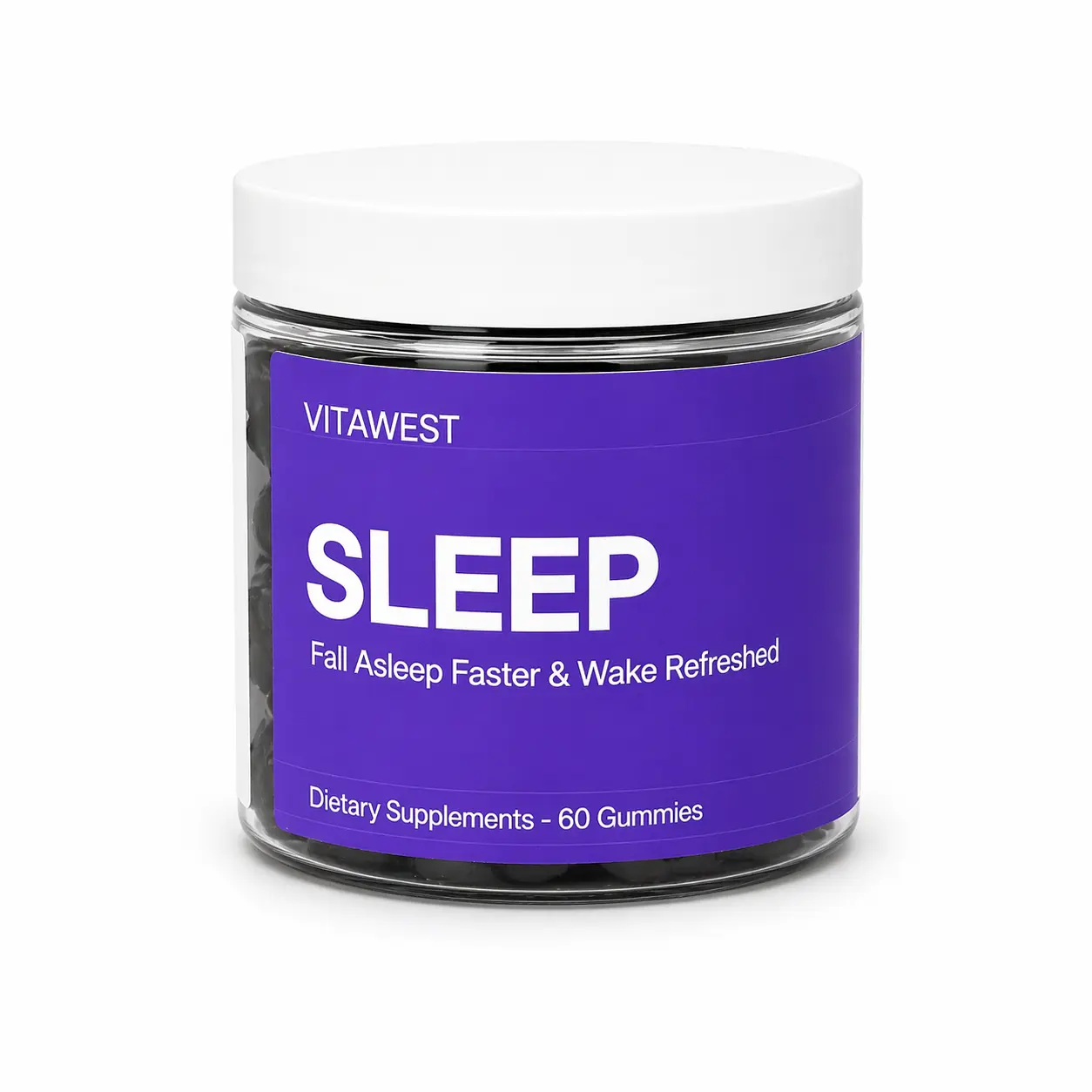 Melatonin Sleep Gummies Dietary Supplement - Great Flavor You Enjoy, Prop 65 Safe, Quick Pre-Bed Night Sleep Support, Just 1 Gummy Serving
