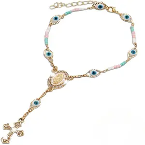 Evil Eye Design Car Rearview Mirror Hanging Ornament, Vintage Car Rearview Mirror Hanging Decoration, Car Interior Accessories for Women & Men, Car Trinkets, Car Accessory, Car Interior Decorative, Girly Car Accessories