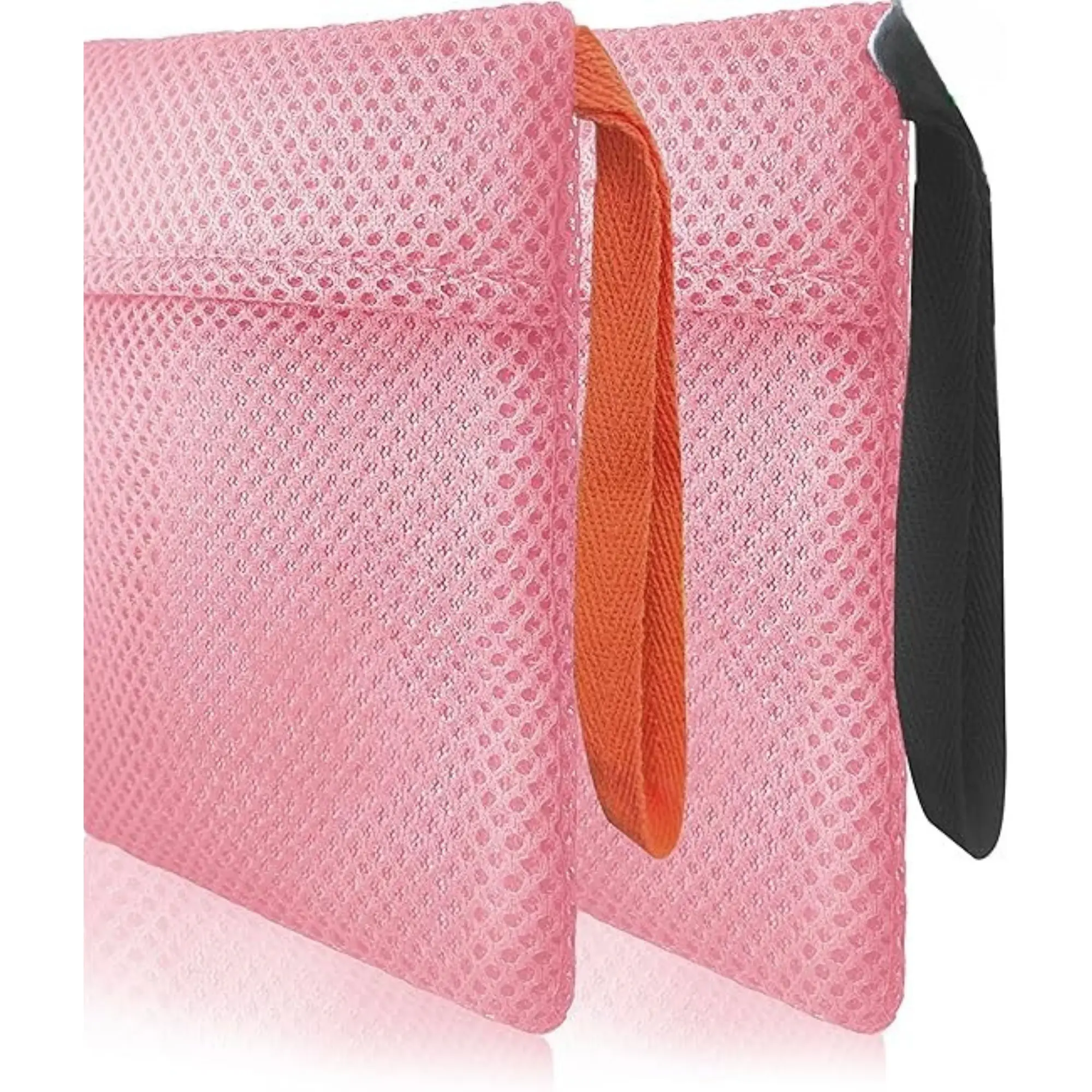 2 Pack Exfoliating Bath Sponges - Gentle Roughness, Pink Exfoliating Sponge, Easy Exfoliation, Ideal for Body Scrubs and Shower Gels Scrubber Soap Personal Pouch