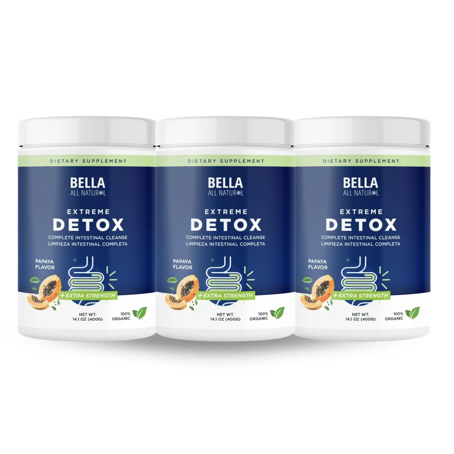 3 Pack Bella All Natural Colon Cleanse Papaya Flavor 3 Pack Bella All Natural Colon Cleanse Papaya Flavor