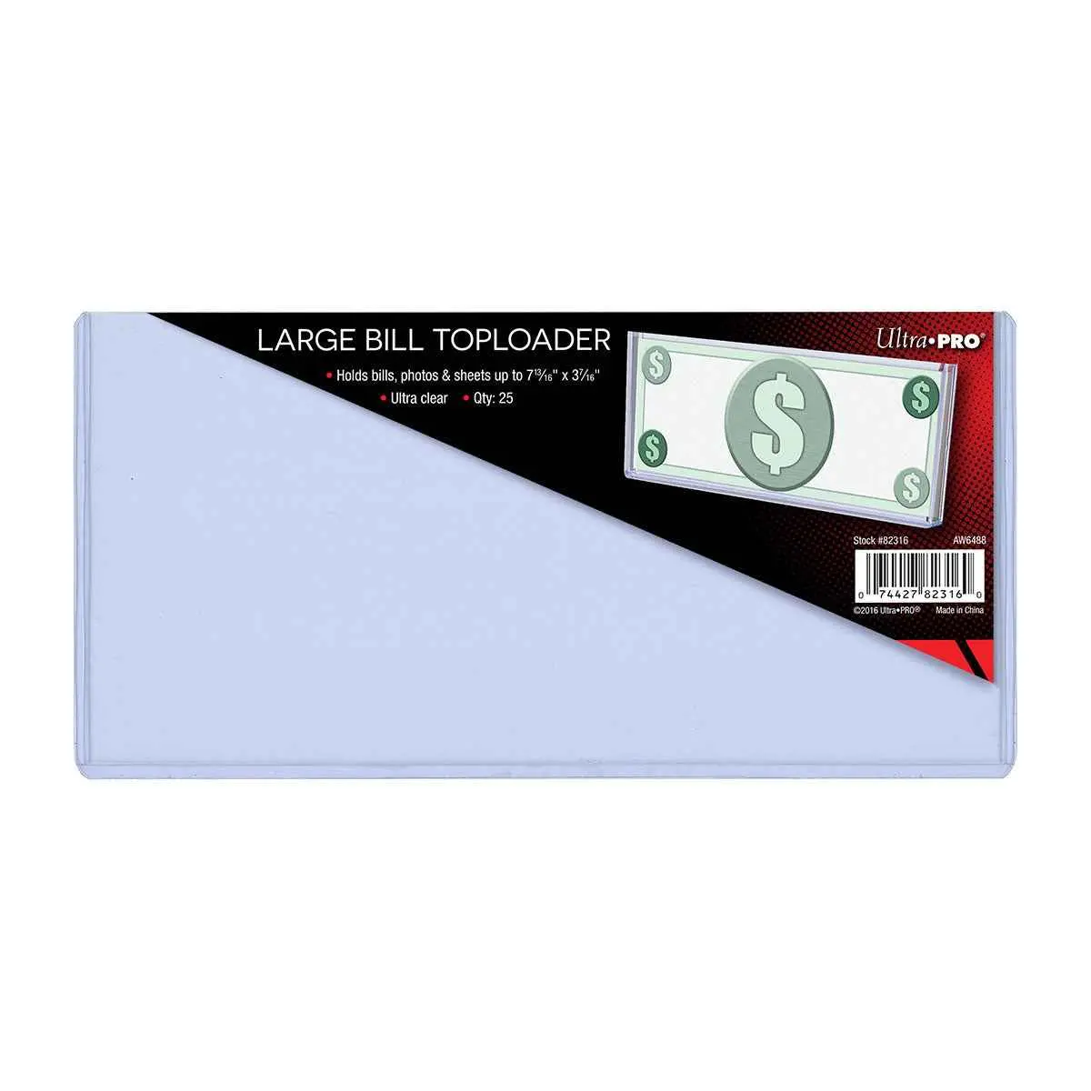 Large Currency TOPLOADER® Sleeves (25ct) for 7-13/16" x 3-7/16" Bills Large Currency TOPLOADER® Sleeves (25ct) for 7-13/16" x 3-7/16" Bills