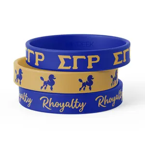 BBGreek Sigma Gamma Rho - Set of 3 Silicone Bracelet - Official Vendor
