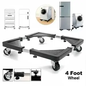 Multifunctional mobile base for washing machines and refrigerators — adjustable, extendable support rods with brake straps; quiet portable cart that ensures transportation stability,summervibes outdoorfun