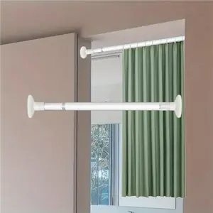 Adjustable Tension Curtain Rod, 19.6-31.49 Inch, Easy Install Without Drilling, Perfect for Windows & Doors, Durable Design