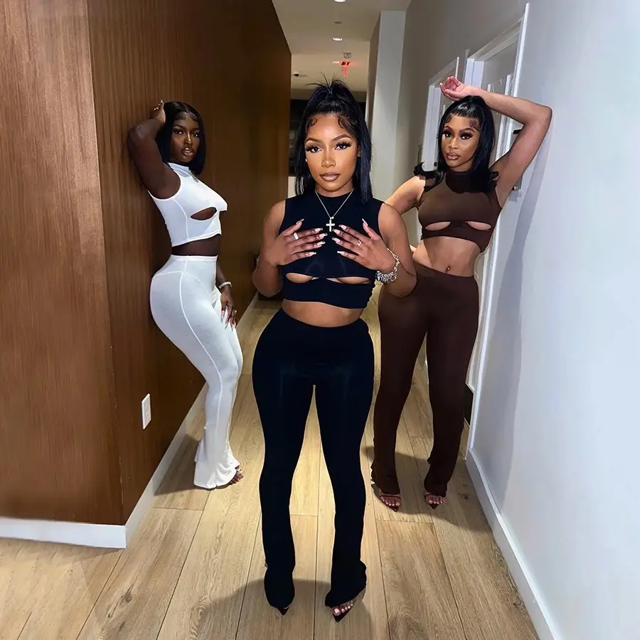 Two piece peekaboo set