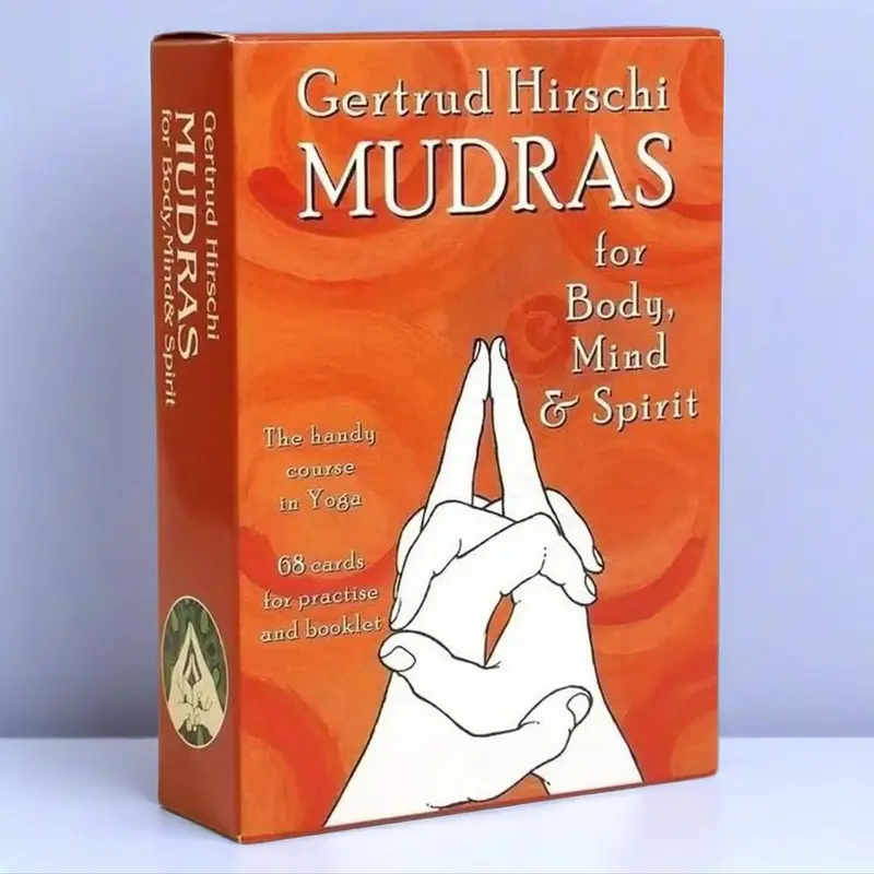 English MUDRAS for Body,Mind & Spirit In Yoga Card Deck, 108 Healing Hand Signs for Spiritual Growth, Educational Card Game for Teens & Adults, Premium Cards