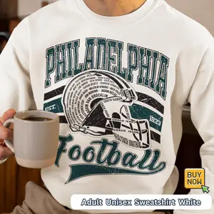 [SALE 50% FOR A LIMITED TIME + FREE SHIP ] - Philadelphia Football Shirt: Retro Eagle Crewneck, Gift for Fans Tee, Sweatshirt, Hoodie