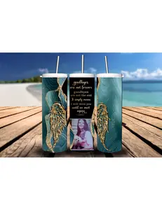 Custom Memorial Tumbler- Add your picture Drinkware Flasks