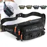 Holanew Unisex Minimalist Waist Pouch Men's Fanny Pack & Belt Bag - Lightweight Dustproof Nylon, Weather Resistant, 5 Zipper Pockets, 31-45" Fit Range, Adjustable Hands-Free Strap, Reinforced Stitching, 16.14"x1.97"x6.3" Luggage Accessory