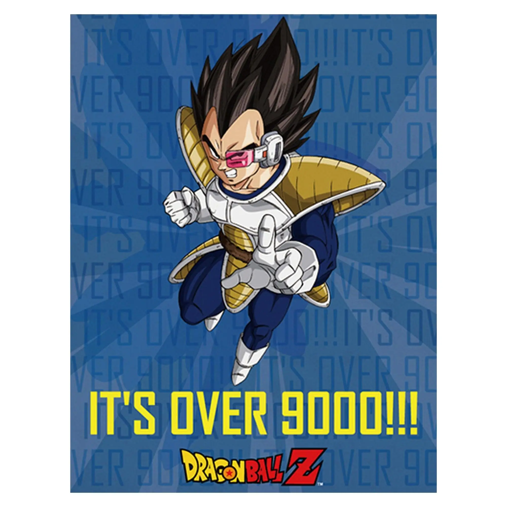 Dragon Ball Z - It's Over 9000!!! Sublimation Throw Blanket