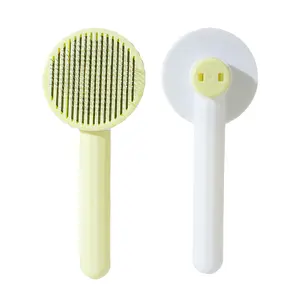 Stainless Steel Pet Grooming Comb, Green Hair Removal Brush for Cats and Dogs, Massage Function Deshedding Tool, 1-Piece Grooming Tool Essentials Small Animal