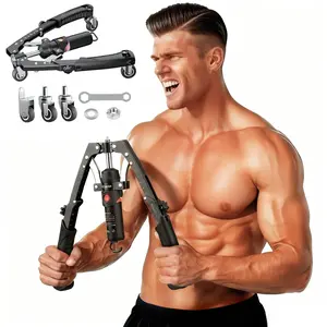 Chest & Arm Twister with Flex Core Trainer - 15-Level Hydraulic Power Chest Press Machine (22-440lb) for Upper Body, Portable Resistance Home Fitness Equipment Outdoorfun