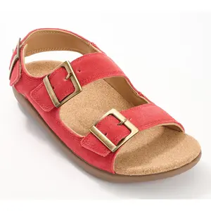 Revitalign Orthotic Adjustable Suede Sandal - Roma Backstrap