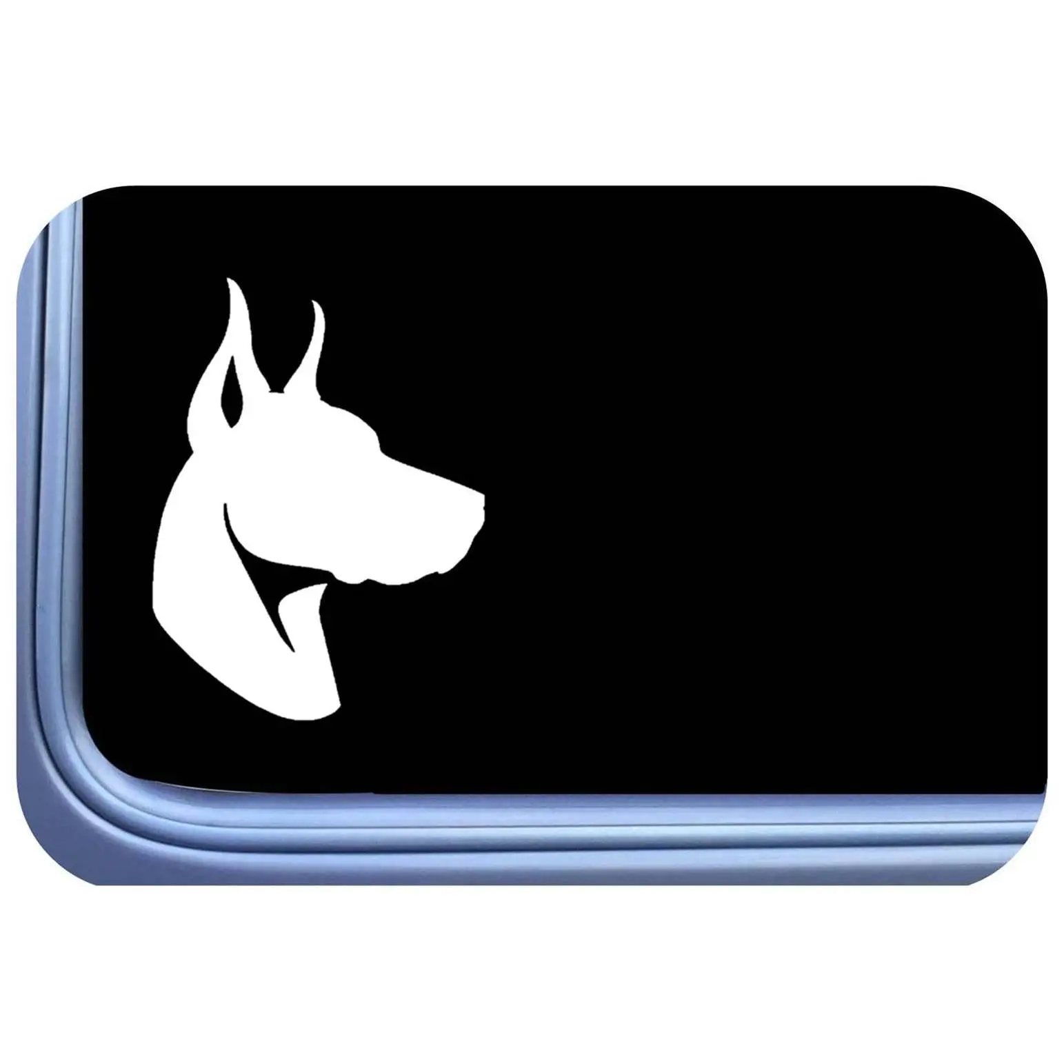 Doberman Decal os 742 vinyl 6" Sticker dobie pinscher