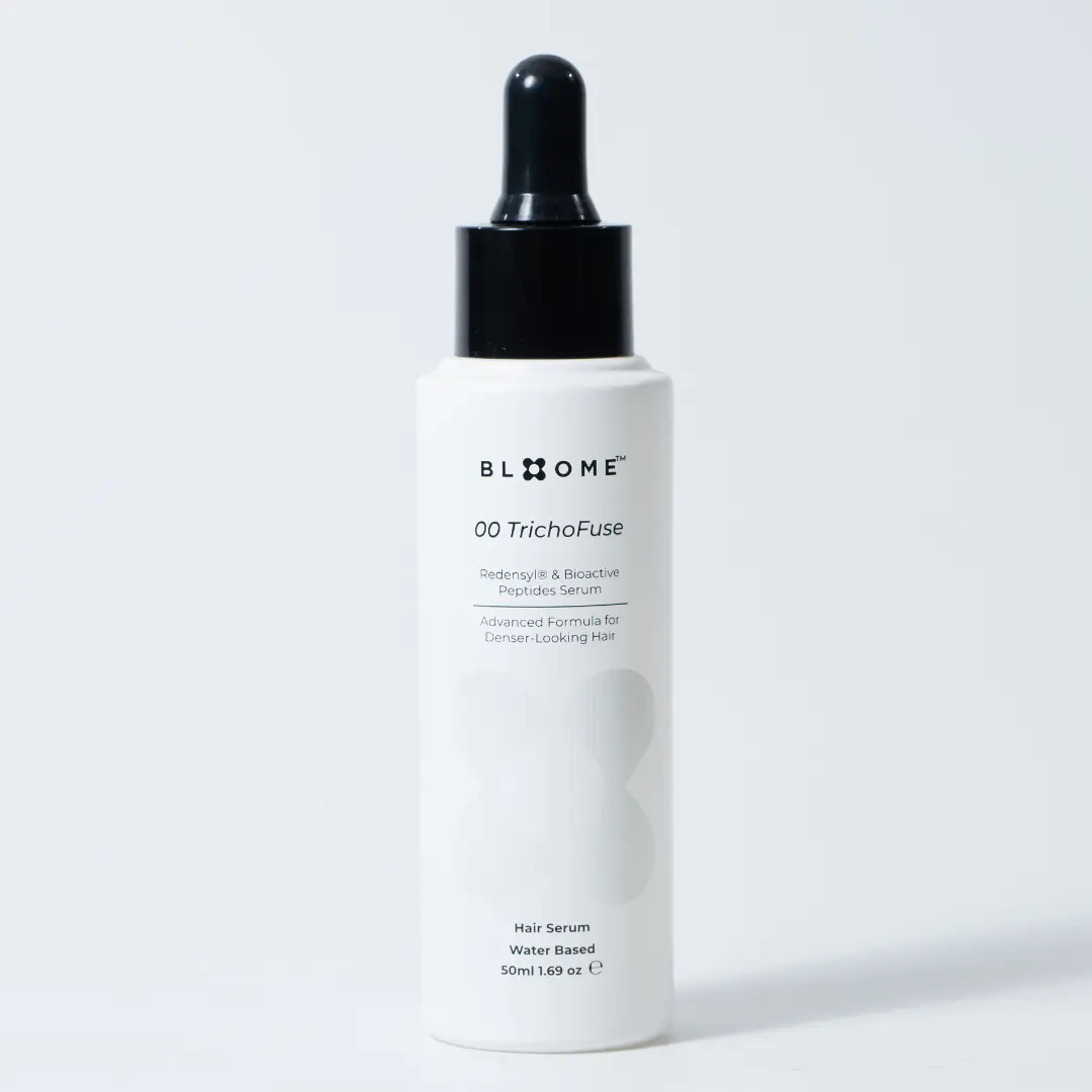 Bloome 00 TrichoFuse Redensyl 4.5% Peptide and Caffeine Scalp Serum for Thin-Looking Hair, Slow-Release Leave-In Formula with Biotin and Rosemary Extract 4.95%, 50 ml